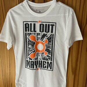 NEW Orange Theory Fitness All Out Mayhem Womens Size XS White T-Shirt